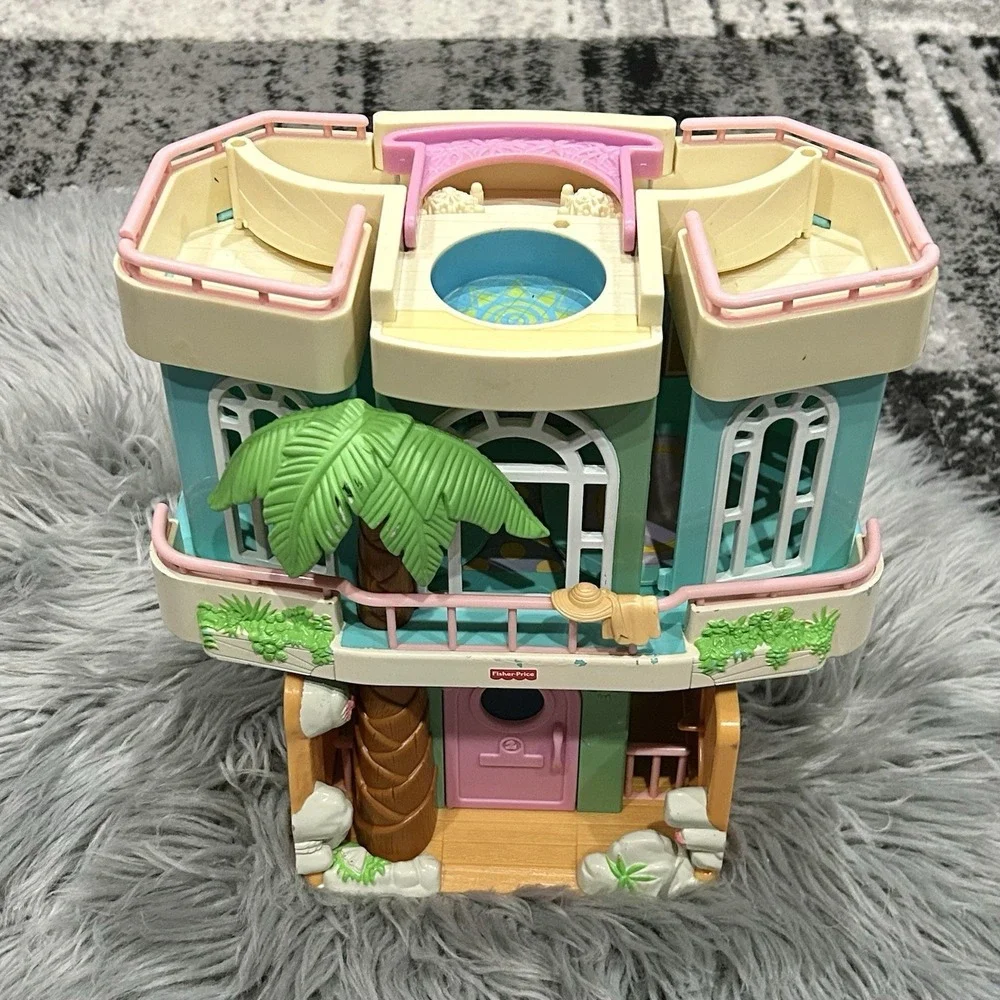 Fisher‎ Price Sweet Streets Ocean Club Beach Vacation Doll House Toy Play Fun